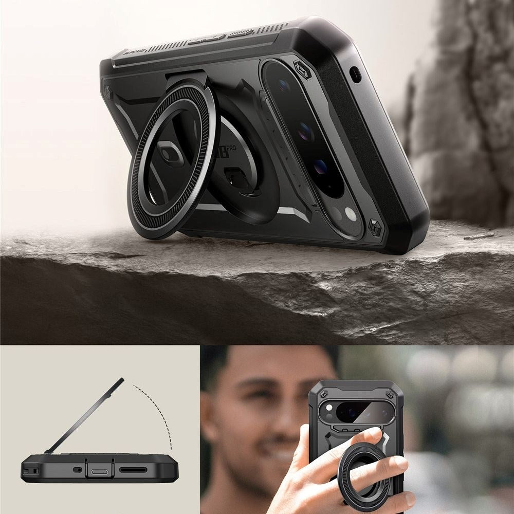 Supcase UB Pro Mag Magsafe Google Pixel 9 Pro XL - Extra Skyddsfodral med Kickstand - Svart