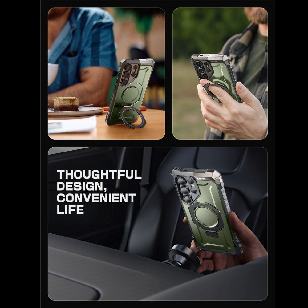 Supcase Unicorn Beetle Grip Samsung Galaxy S25 Ultra Skal - MagSafe Kompatibel - Grön