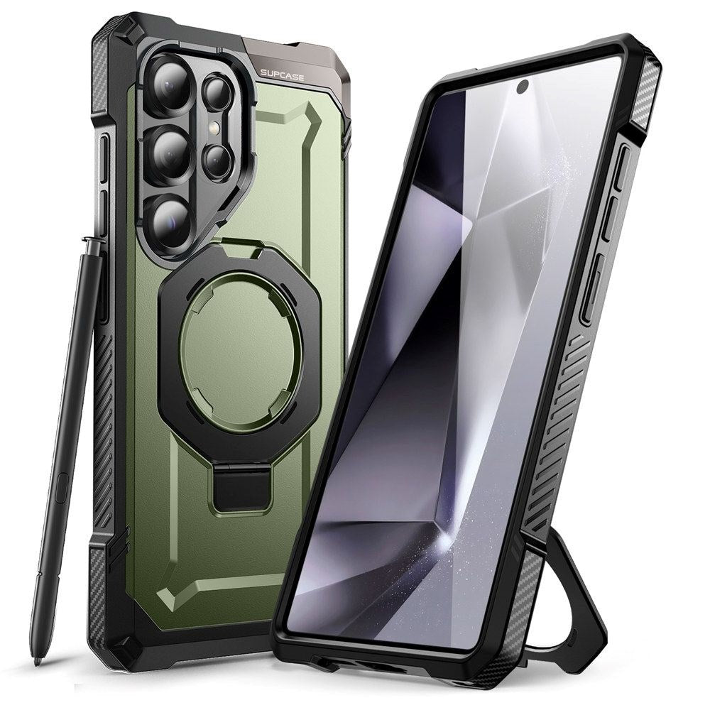Supcase Unicorn Beetle Grip Samsung Galaxy S25 Ultra Skal - MagSafe Kompatibel - Grön