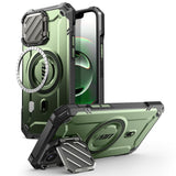 iPhone 17e / 16e / 15 / 14 / 13 Supcase UB XT Skal med Stativfunktion - MagSafe Kompatibel - Grön