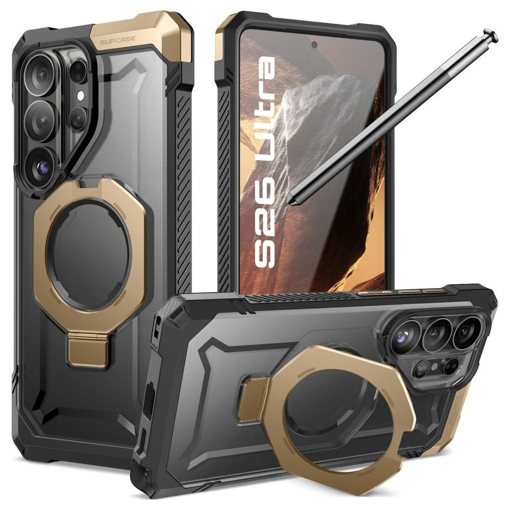 Samsung Galaxy S26 Ultra SUPCASE UB Grip Mag Skal - MagSafe Kompatibel - Svart / Guld