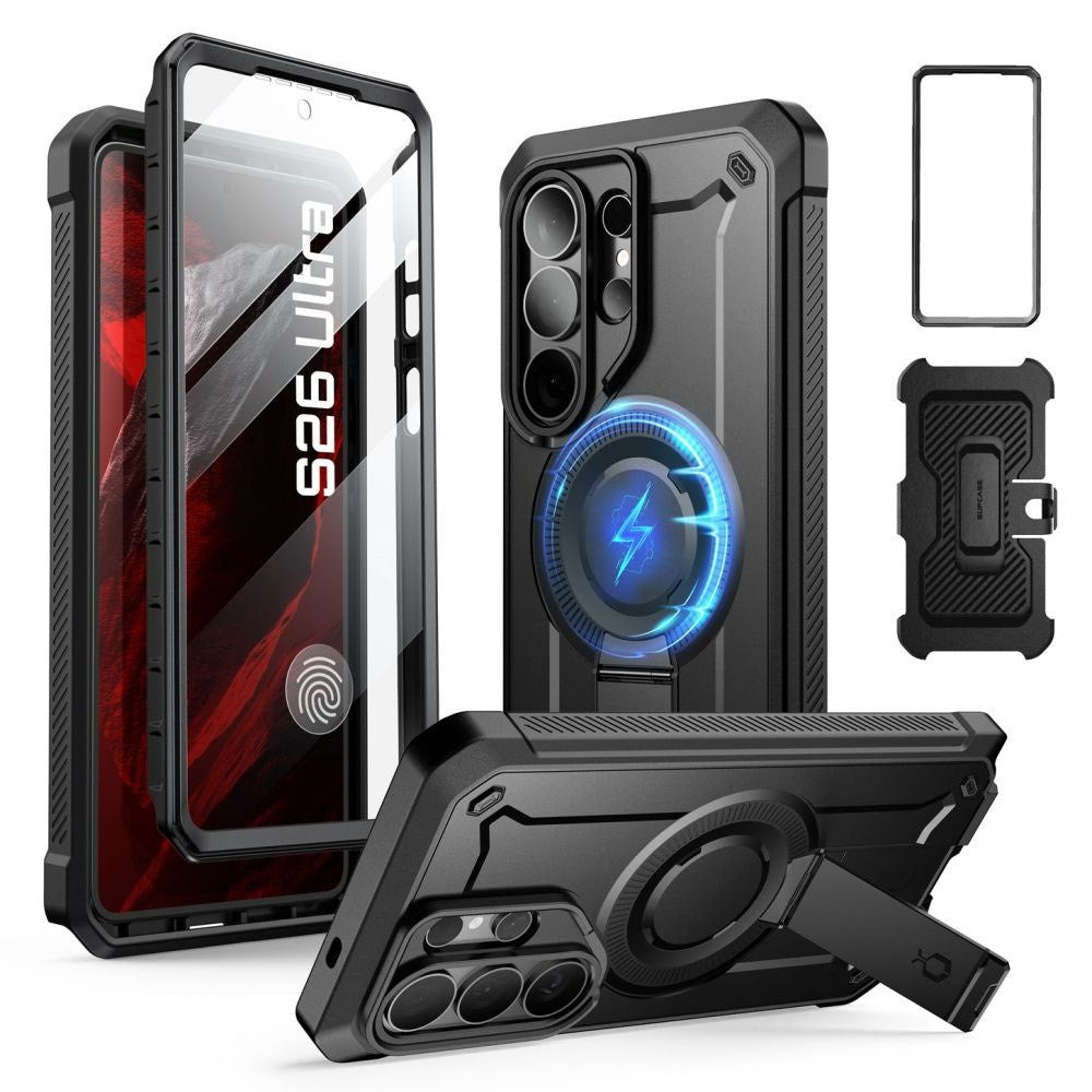 Samsung Galaxy S26 Ultra SUPCASE Unicorn Beetle Pro Mag Skal m. 2x Frontram - MagSafe Kompatibel - Svart
