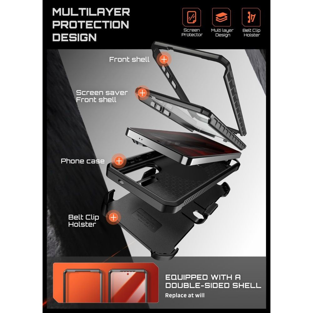 Samsung Galaxy S26 Ultra SUPCASE Unicorn Beetle Pro Mag Skal m. 2x Frontram - MagSafe Kompatibel - Svart