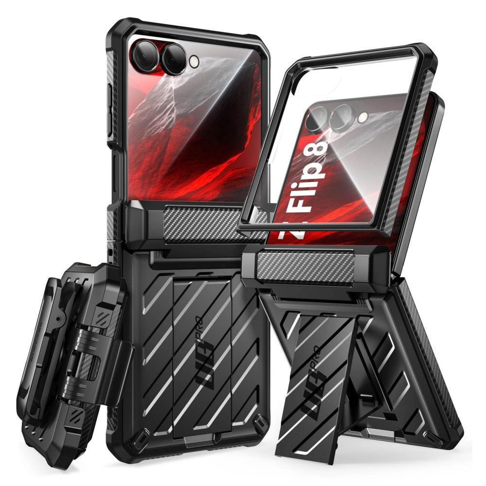 Samsung Galaxy Z Flip8 Supcase Unicorn Beetle Pro Skal m. Kickstand - Svart