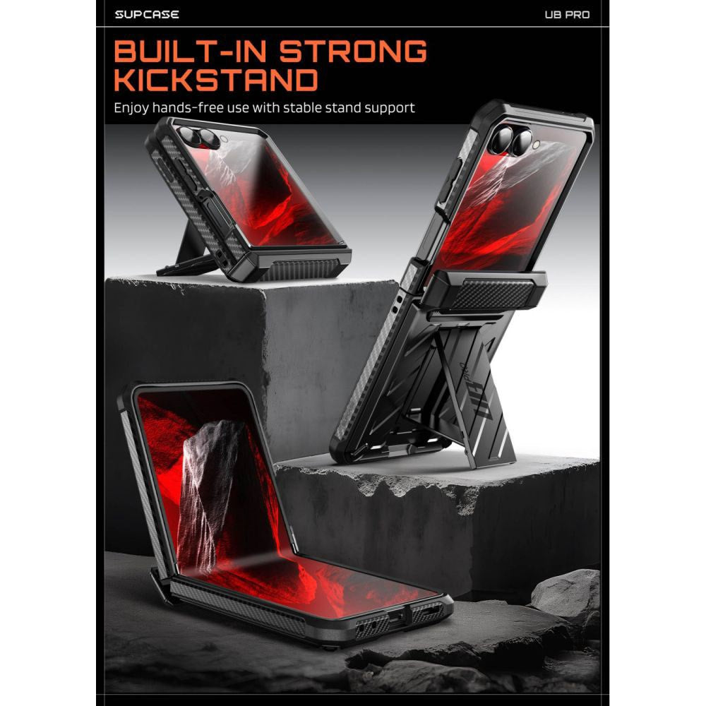 Samsung Galaxy Z Flip8 Supcase Unicorn Beetle Pro Skal m. Kickstand - Svart