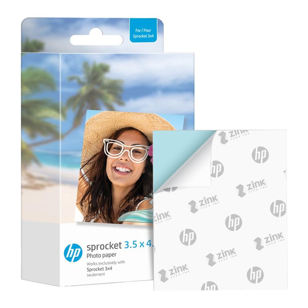 HP Sprocket (3x4) Fotopapper 8,9 x 10,8 cm - 50 Pack