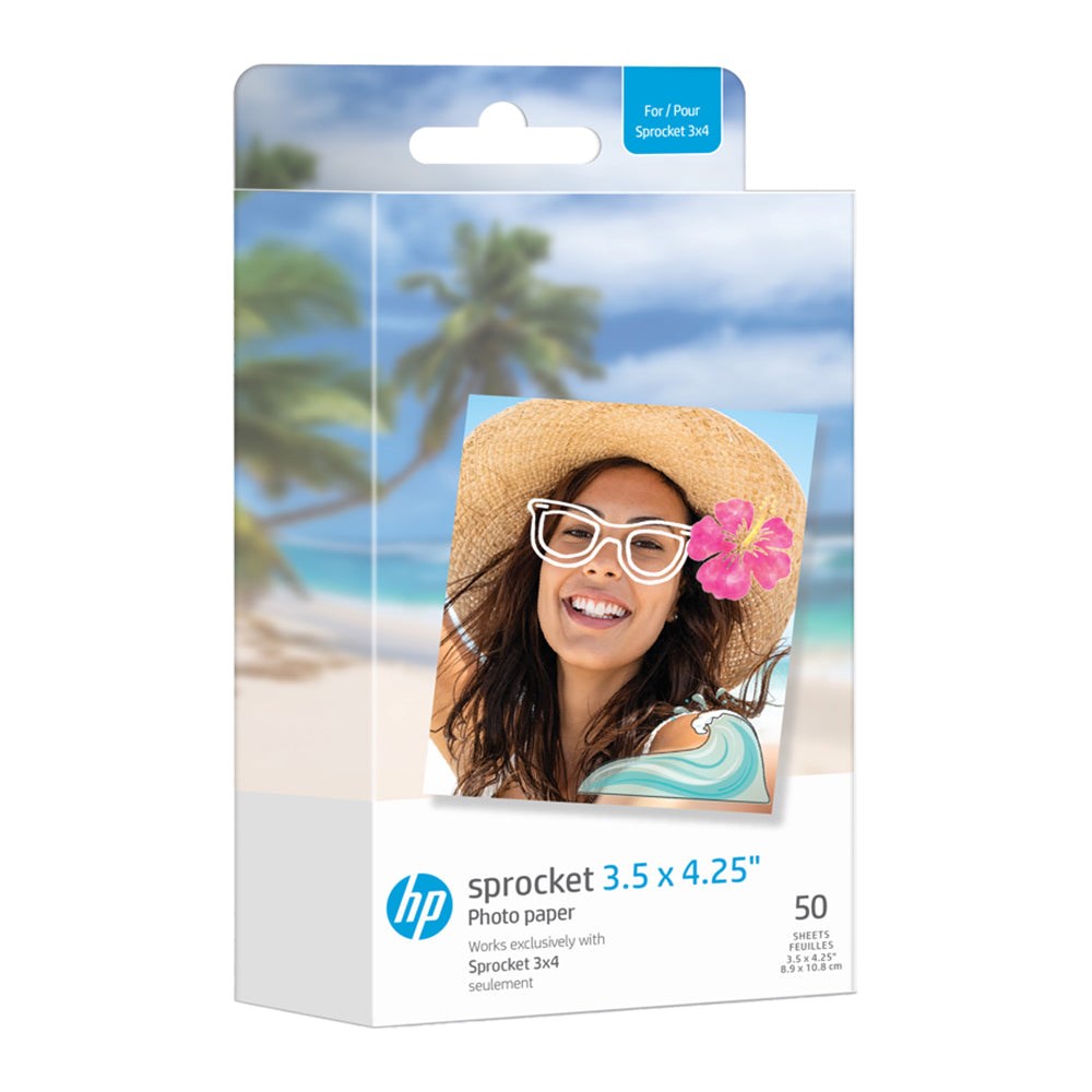 HP Sprocket (3x4) Fotopapper 8,9 x 10,8 cm - 50 Pack