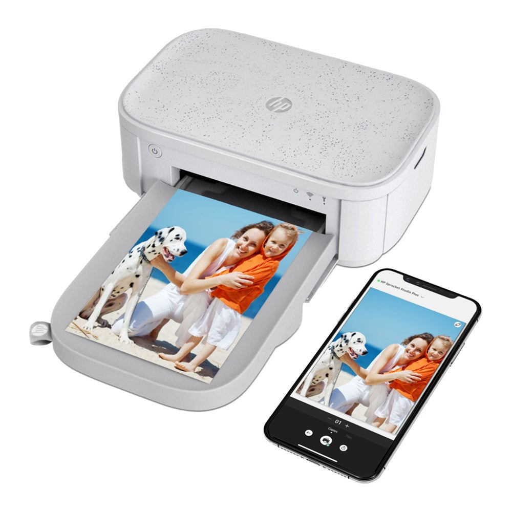 HP Sprocket Studio Plus Mobil Fotoskrivare 10 x 15 cm m. Fotopapper och Bläckpatron