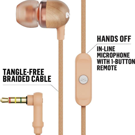 House of Marley Smile Jamaica Jackkontakt In-Ear Hörlurar - Koppar