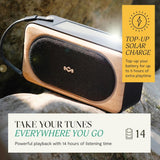 House of Marley Roots Solar Bluetooth Högtalare - Svart / Ljus Bambu