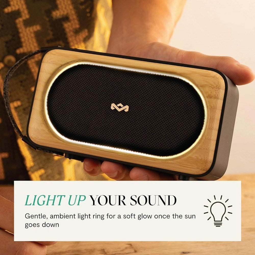 House of Marley Roots Solar Bluetooth Högtalare - Svart / Ljus Bambu