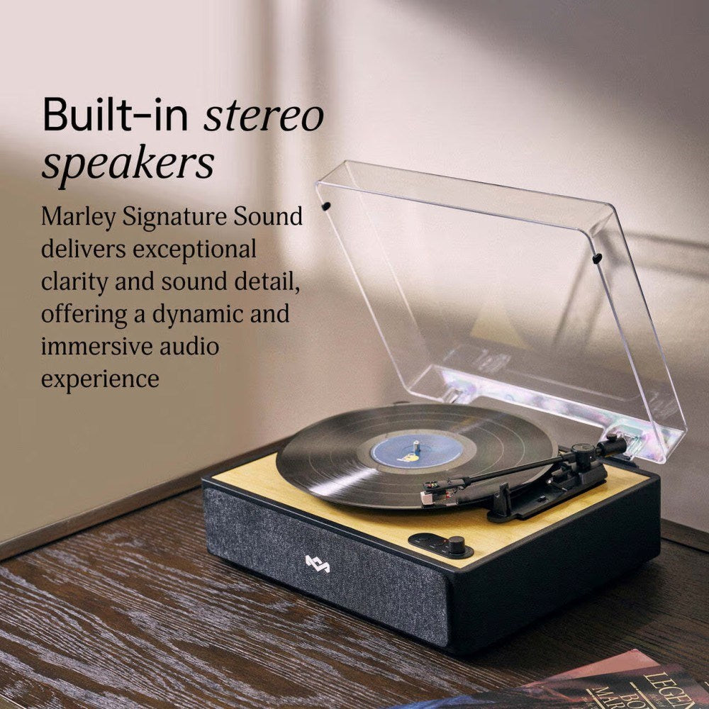 House of Marley Rise Up Skivspelare - Svart / Ljus Bambu