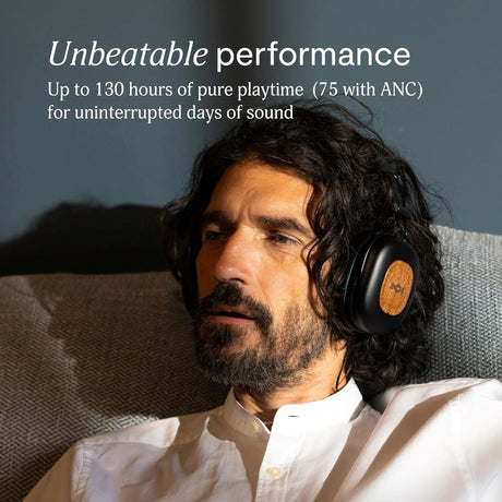 House of Marley Positive Vibration Rebel ANC Over-Ear Headset - Svart