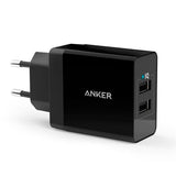 Anker Väggladdare 24W med 2 x USB-A - Svart