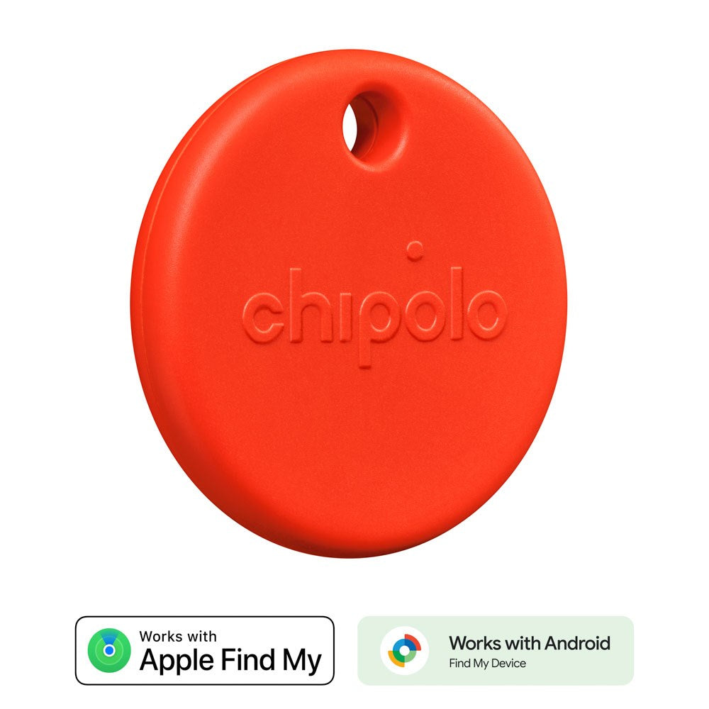 Chipolo POP Bluetooth GPS Tracker - Kompatibel med Apple Find My & Google's Find My Device - Röd