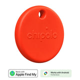 Chipolo POP Bluetooth GPS Tracker - Kompatibel med Apple Find My & Google's Find My Device - Röd