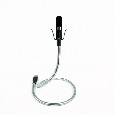 Fuse Chicken Fristående USB-C-Kabel med Hållarfunktion - inkl. 2 x Klämmor - 0,6m - Silver