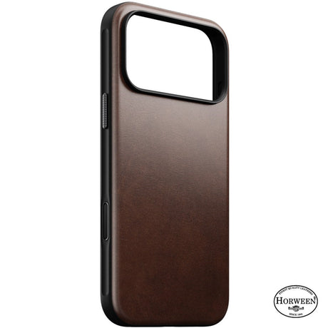 iPhone 18 Pro / 17 Pro Nomad Modern Horween Leather Case - MagSafe Kompatibel - Rustic Brown