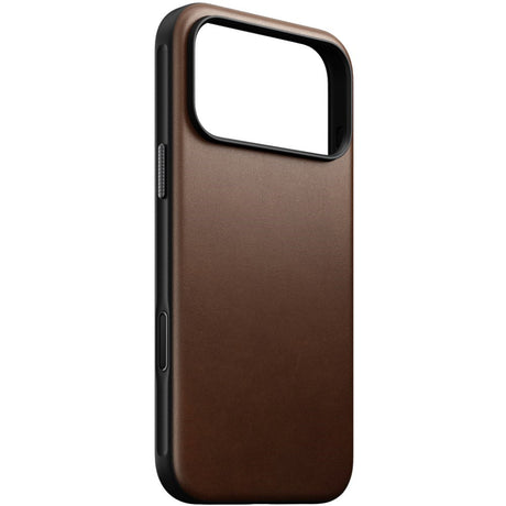 iPhone 18 Pro / 17 Pro Nomad Modern Leather Case - MagSafe Kompatibel - Brown