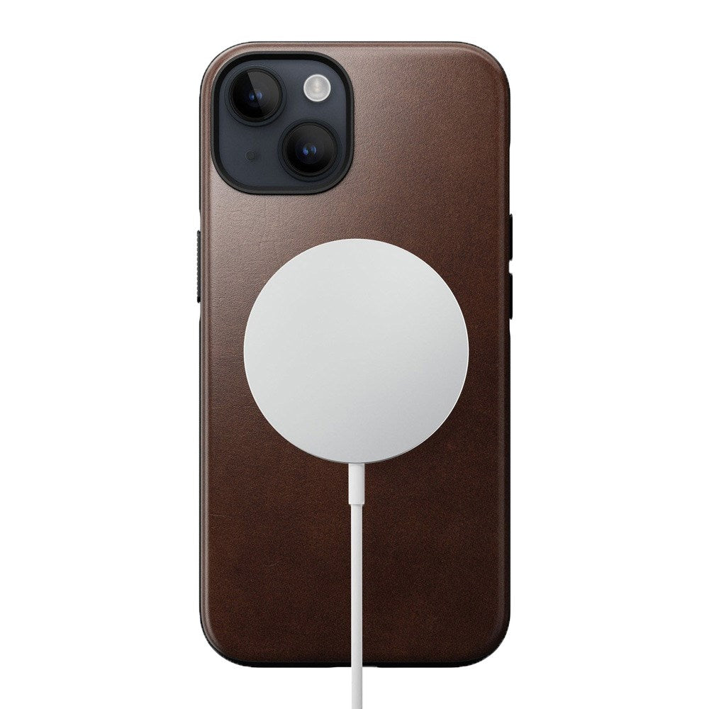 iPhone 14 Modern Nomad Horween Leather Skal - MagSafe Kompatibel - Brun