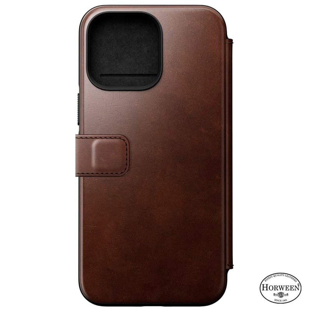 iPhone 14 Pro Max Nomad Modern Horween Leather Folio Fodral - MagSafe Kompatibel - Brun