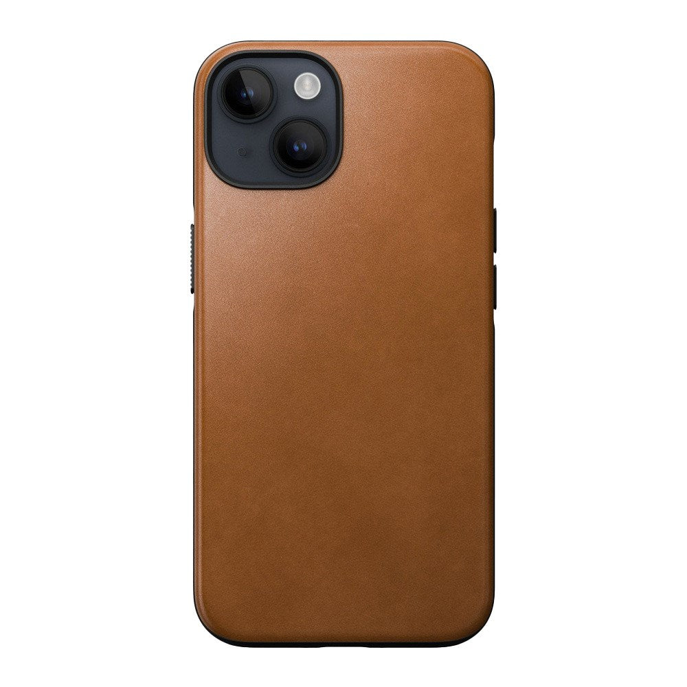 iPhone 14 Nomad Modern Leather Skal - MagSafe Kompatibel - Tan