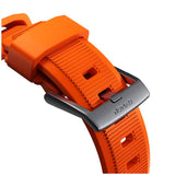 Nomad Apple Watch (42/44/SE/45/46/49mm) Rugged Band Rem - Ultra Orange / Silver Hardware