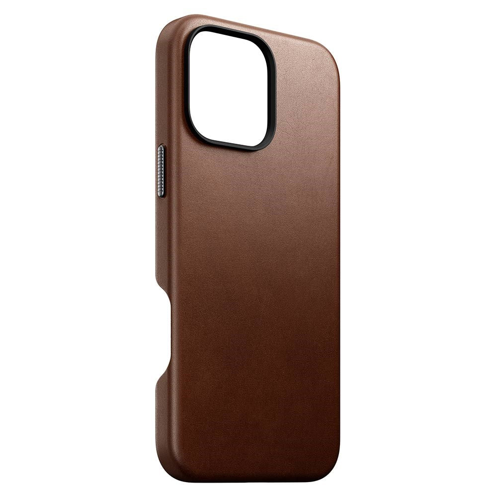 iPhone 16 Pro Nomad Max Traditional Leather Skal - MagSafe Kompatibel - Brun