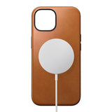 iPhone 15 Nomad Modern Leather Skal - MagSafe Kompatibel - Tan