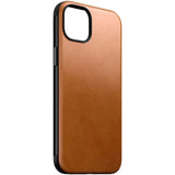 iPhone 15 Plus Nomad Modern Leather Skal - MagSafe Kompatibel - Tan