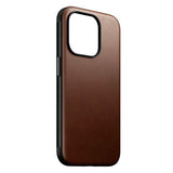 iPhone 15 Pro Nomad Modern Leather Skal - MagSafe Kompatibel - Brun