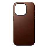 iPhone 15 Pro Nomad Modern Leather Skal - MagSafe Kompatibel - Brun