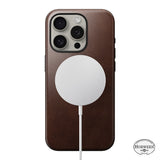 iPhone 15 Pro Modern Nomad Horween Leather Skal - MagSafe Kompatibel - Brun