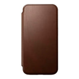 iPhone 15 Pro Nomad Modern Leather Folio Fodral - MagSafe Kompatibel - Brun