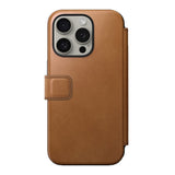 iPhone 15 Pro Nomad Modern Leather Folio Fodral - MagSafe Kompatibel - Tan