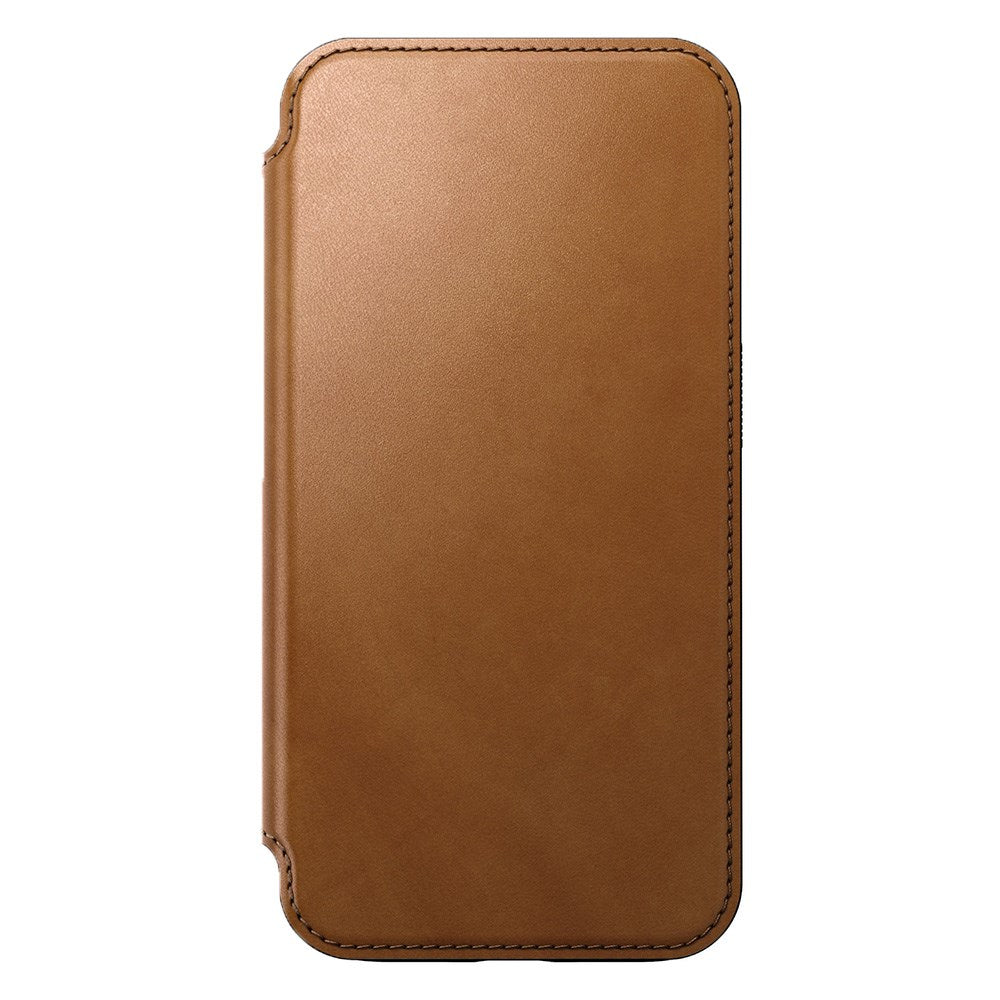 iPhone 15 Pro Nomad Modern Leather Folio Fodral - MagSafe Kompatibel - Tan