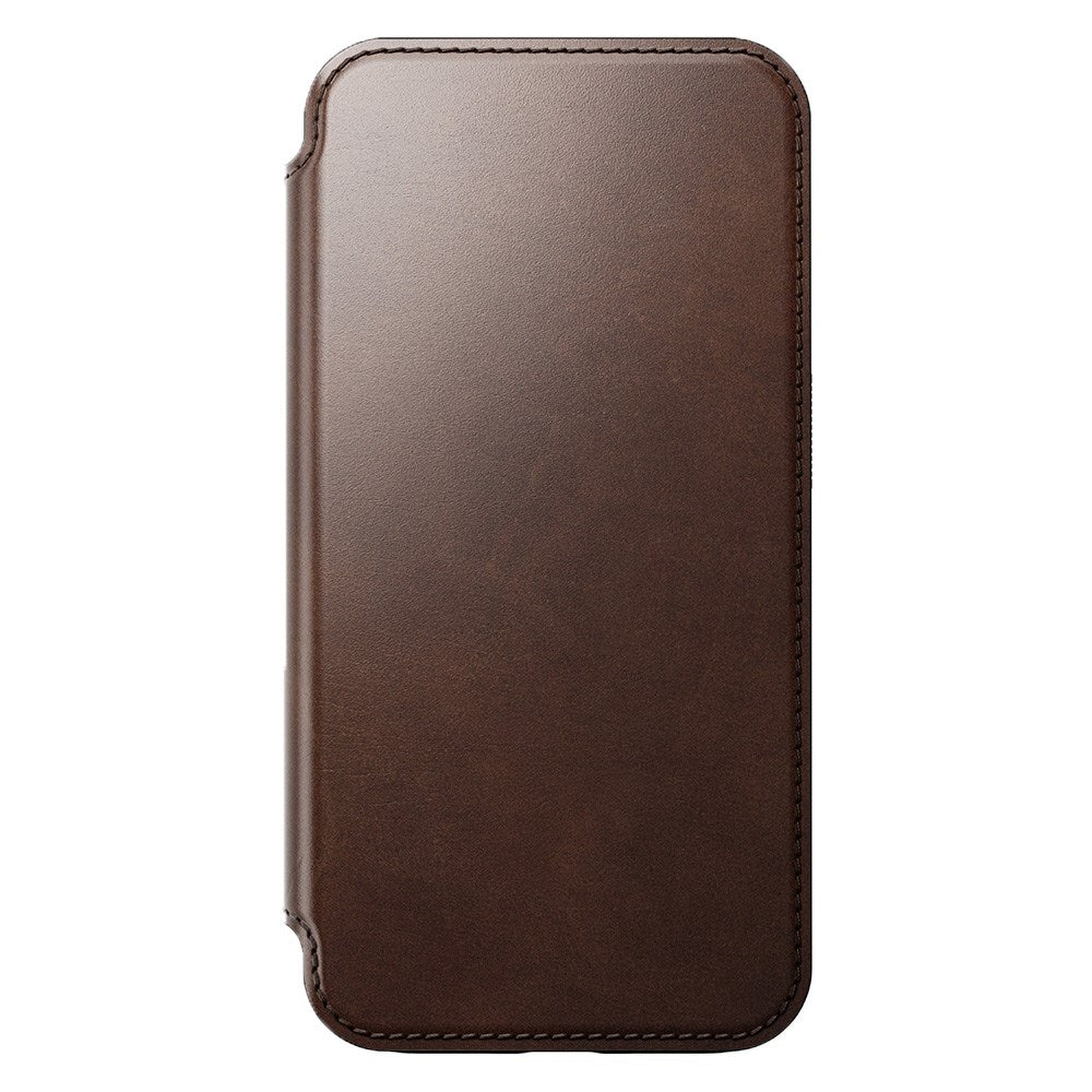 iPhone 15 Pro Nomad Modern Horween Leather Folio Fodral - MagSafe Kompatibel - Brun