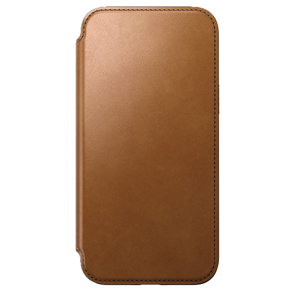 iPhone 15 Pro Max Nomad Modern Leather Folio Fodral - MagSafe Kompatibel - Tan