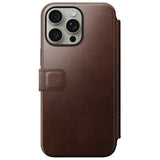 iPhone 15 Pro Max Nomad Modern Horween Leather Folio Fodral - MagSafe Kompatibel - Brun