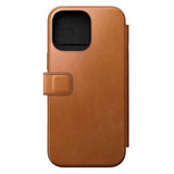 iPhone 16 Pro Max Nomad Modern Leather Folio Fodral - MagSafe Kompatibel - Tan