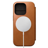 iPhone 16 Pro Nomad Modern Leather Folio Fodral - MagSafe Kompatibel - Tan