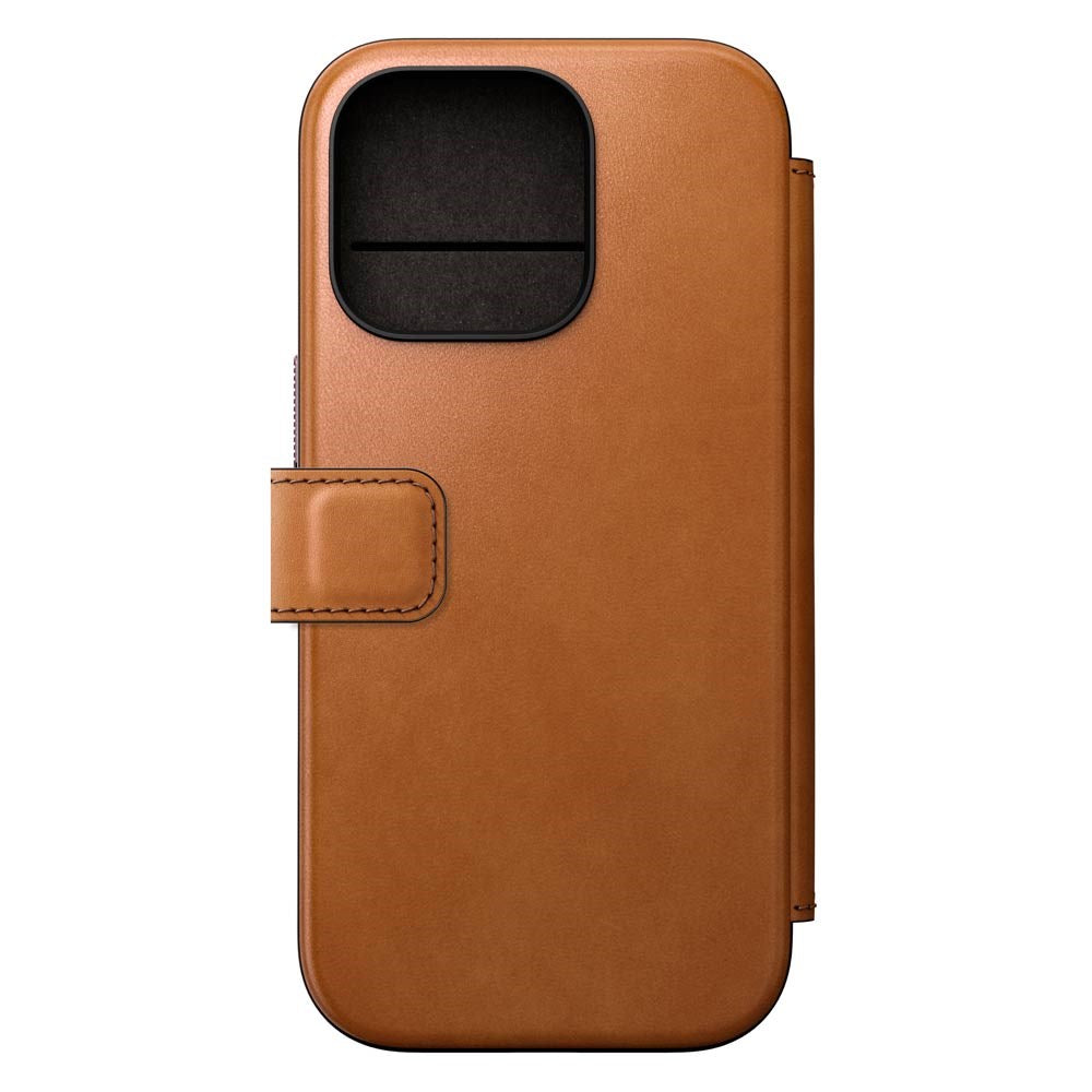 iPhone 16 Pro Nomad Modern Leather Folio Fodral - MagSafe Kompatibel - Tan