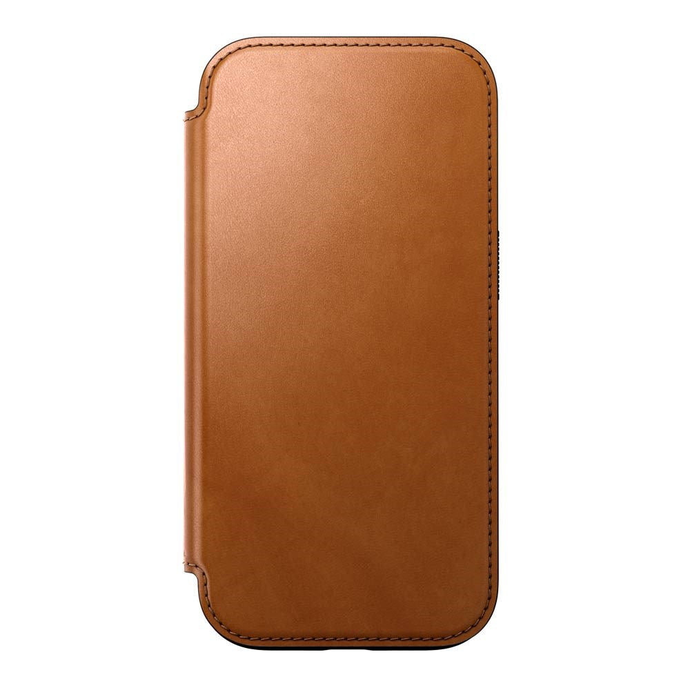 iPhone 16 Pro Nomad Modern Leather Folio Fodral - MagSafe Kompatibel - Tan