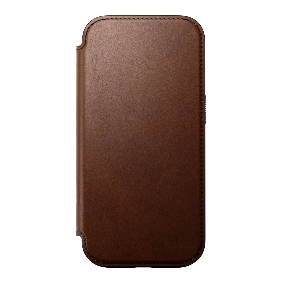 iPhone 16 Pro Nomad Modern Leather Folio Fodral - MagSafe Kompatibel - Brun