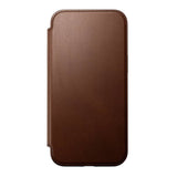 iPhone 16 Plus Nomad Modern Leather Folio Fodral - MagSafe Kompatibel - Brun