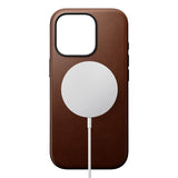 iPhone 16 Pro Nomad Modern Leather Skal - MagSafe Kompatibel - Brun