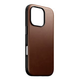 iPhone 16 Pro Nomad Modern Leather Skal - MagSafe Kompatibel - Brun