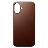 iPhone 16 Plus Nomad Modern Leather Skal - MagSafe Kompatibel - Brun