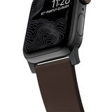 Nomad Apple Watch (42/44/SE/45/46/49mm) Active Band Pro Rem - Classic Brown / Black Hardware