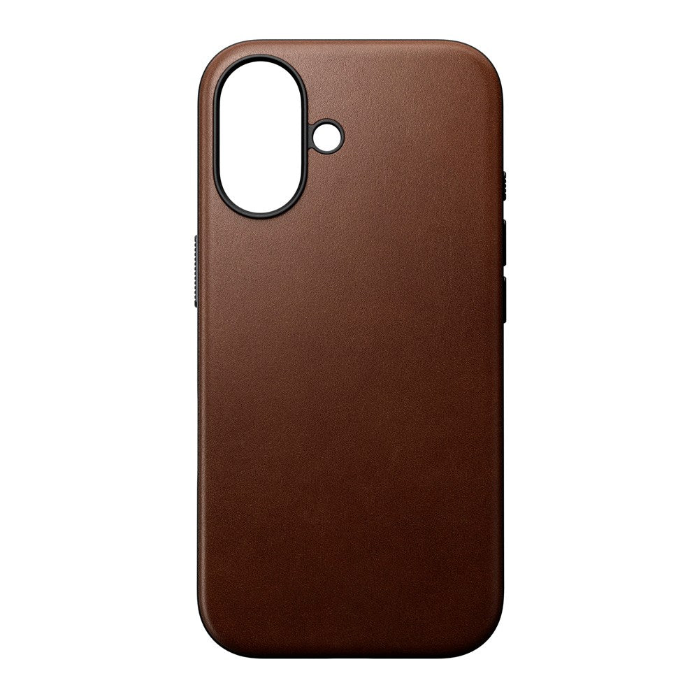 iPhone 16 Nomad Modern Leather Skal - MagSafe Kompatibel - Brun